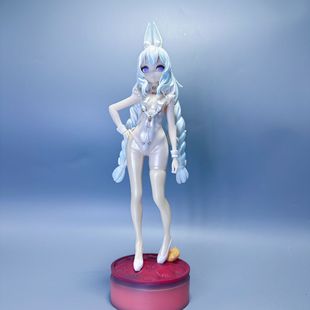 碧蓝航线懒懒的白兔恶毒号二次元兔女郎美手办动漫3D模型摆件二次