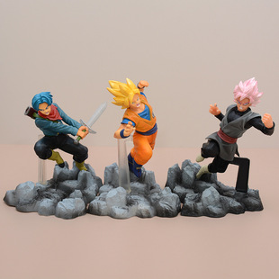 七龙珠超赛亚人悟空特兰克斯手办摆件桃红悟空景品动漫手办摆件