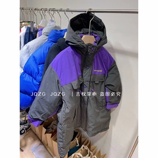韩国精品儿童休闲运动保暖韩版中长款羽绒服男童女童开衫保暖外套