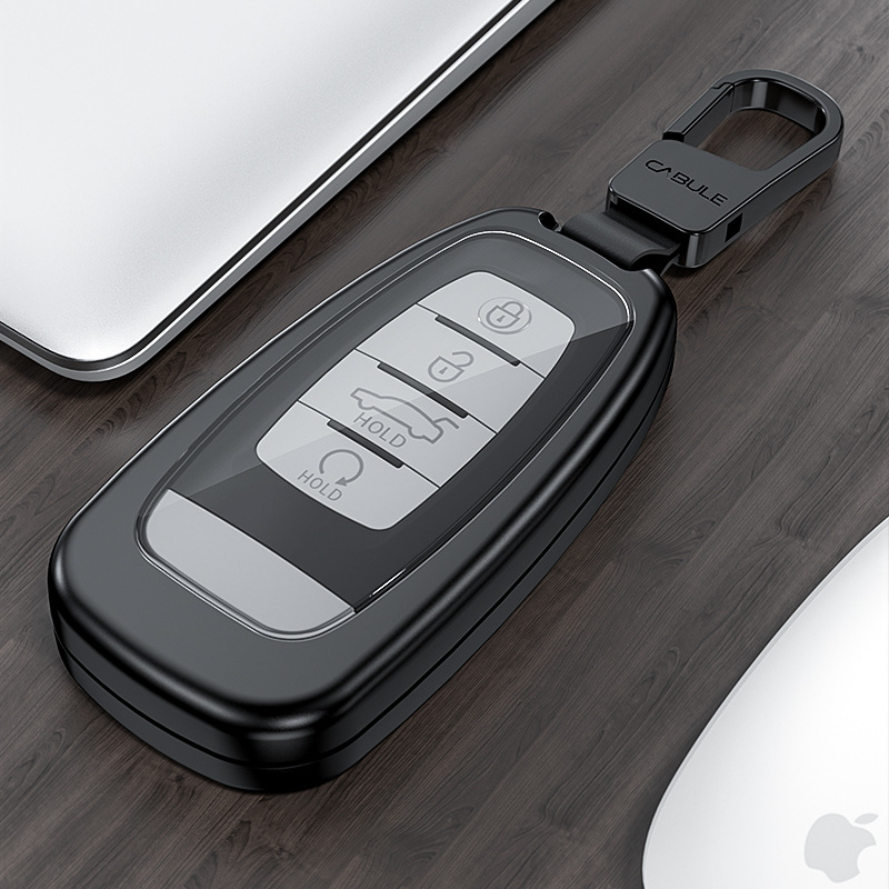 适用于新款红旗h5钥匙包改装全包一汽红旗H5铝合金汽车钥匙壳套扣