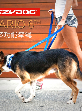 小八商店 澳洲EZYDOG VARIO 6法利欧6多功能牵绳狗牵绳双牵腰牵