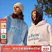FFF官方AFGK初雪系列国潮加绒连帽卫衣男女美式 刺绣纯棉情侣帽衫