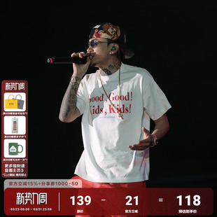 T恤男女国潮牌夏季 标语印花短袖 AFGK25SS美式 体恤 马思唯同款