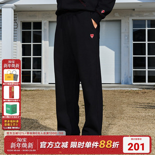 抽绳休闲裤 AFGK2024SS 爱心logo刺绣简约时尚 休闲长裤 情人节套装