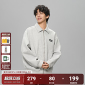 休闲开衫 重磅空气层翻领夹克外套春秋男女美式 上衣 420G AFGK25FW