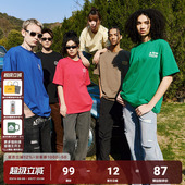 休闲半袖 t恤男女情侣体恤上衣美式 基础短袖 AFGK国潮重磅13色夏季