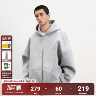 连帽卫衣Cleanfit外套 基础刺绣开衫 AFGK25SS 380G重磅空气层美式