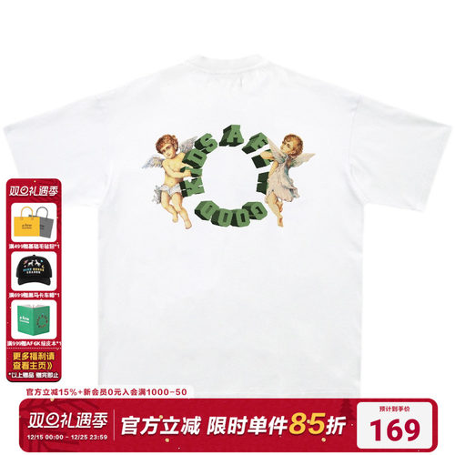 支线黑白天使国潮印花恤