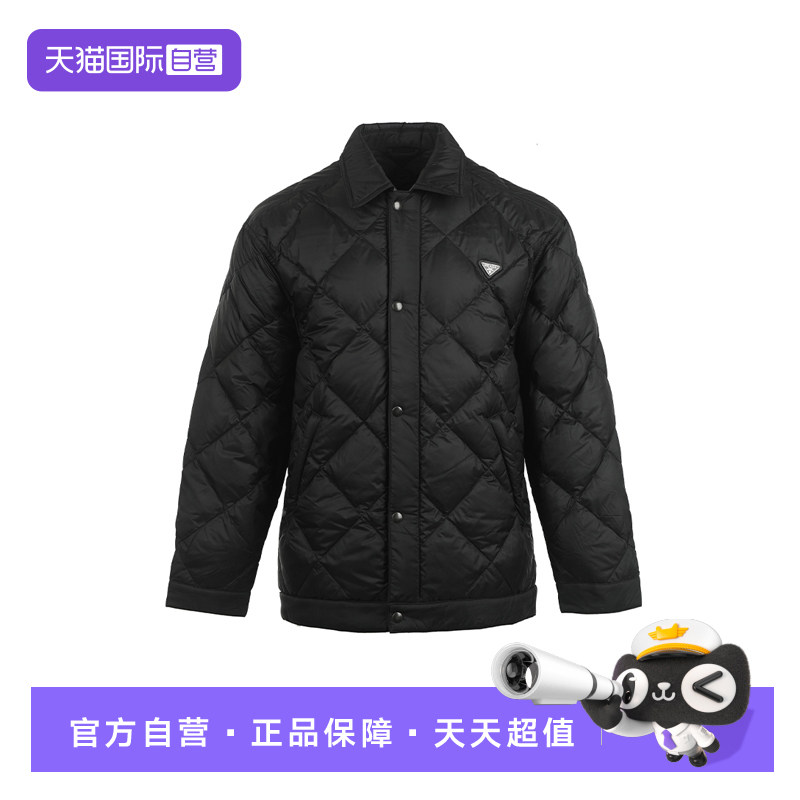 【自营】Prada/普拉达FW26徽标翻领单排扣男士宽松长袖夹克外套