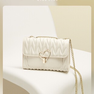 名牌包2025新款牛皮高级链条小包女士单肩软皮菱格小香风真皮包包