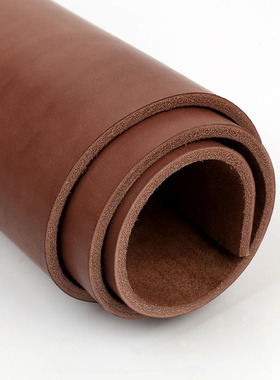 硬挺皮料4mm厚整张高密度黄牛头层植鞣革刀鞘护腰鞋大底工业垫片