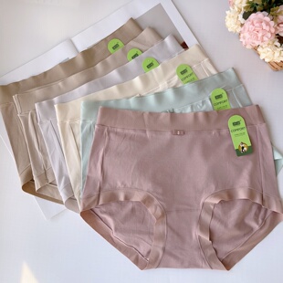 新款 女高腰纯棉底裆柔软舒适女三角裤 33150 内裤 粉岱净小姐