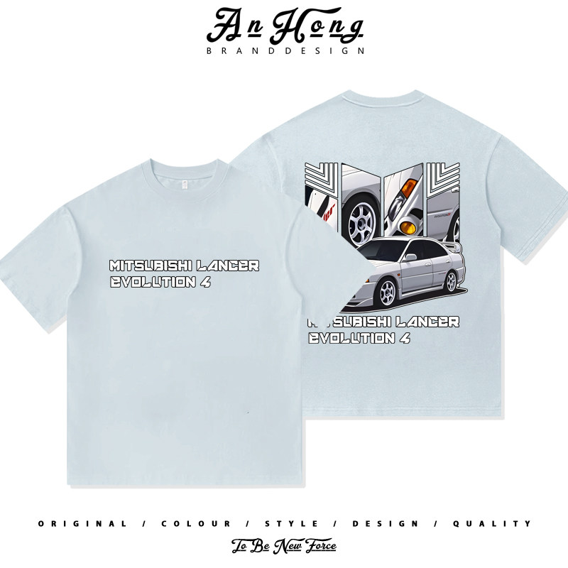 头文字D三菱EVO汽车改装文化美式纯棉短袖T恤衫男装上衣宽松休闲,男装,T恤,淘宝优惠券,粉丝福利购,淘宝优惠卷