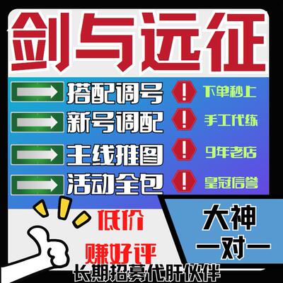 剑与远征启程代练代肝调号看号搭配讲解等级关卡日常活动托管包月