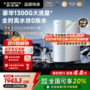 AO史密斯佳尼特净水器家用反渗透净饮机蓝鲸3000BM1 补贴20%
