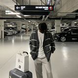 春季新款长袖加厚条纹毛衣韩版宽松百搭开衫针织衫外套MX322-P85，男装针织衫/毛衣，星座713-1