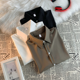 夏季潮流短袖衬衫男韩版宽松纯色垂感透气半袖衫衣外套MX311-P50，男装衬衫，星座713-1