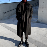 冬季毛呢大衣男韩版中长款宽松帅气过膝呢子大衣ＭX928-P155，男装毛呢大衣，星座713-1