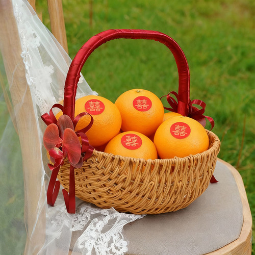 铁艺仿藤编结实耐造，装10个橙子