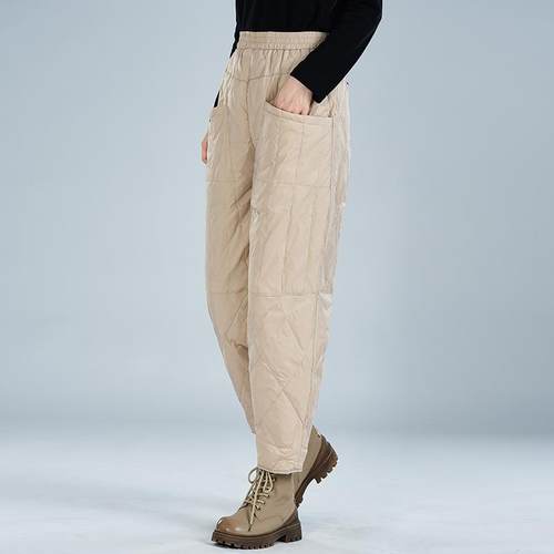 CHSSNIKE复古白鸭绒高腰羽绒裤