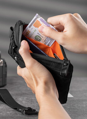 新品亚马逊新款xpac护照包大容量拉链钱包男士手拿包多功能工具