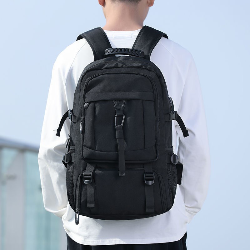 新品超大容量男士双肩包休闲运动风户外行李包登山包防水书包旅游
