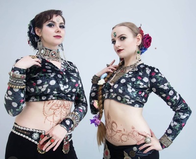 ATS美国部落风肚皮舞印度舞choli大师同款FCBD天鹅绒碎花丝绒上衣