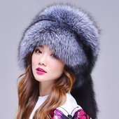 整皮优质皮草帽子女冬狐狸毛帽子护耳东北保暖可爱包头帽子防寒新