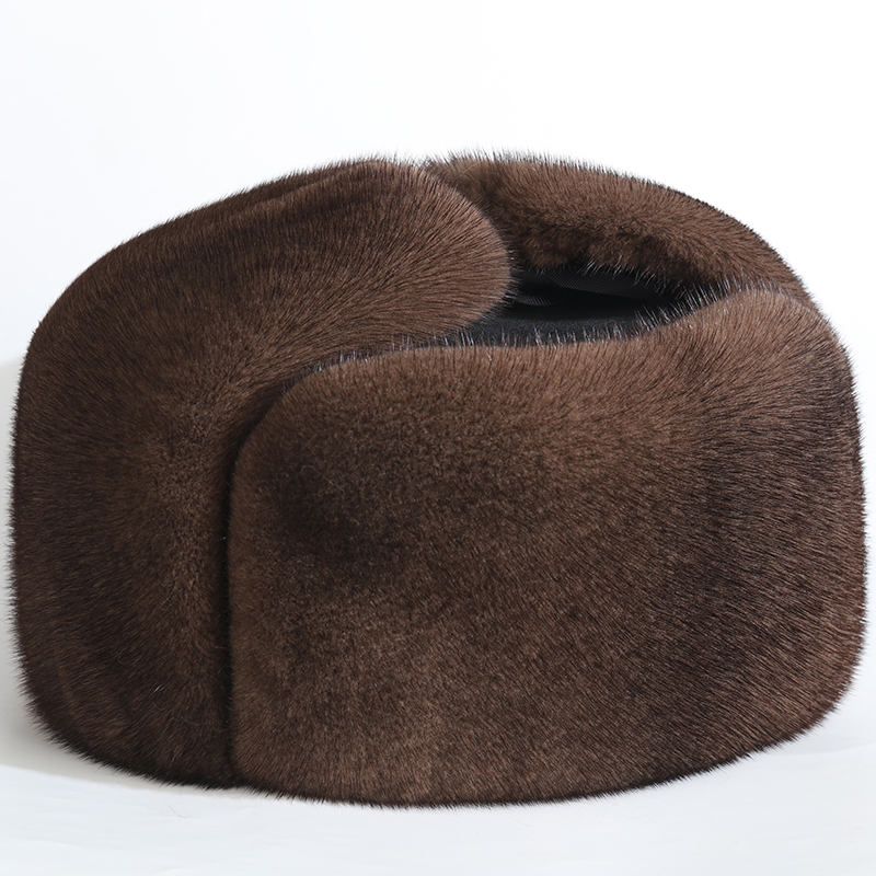 整貂皮帽子雷锋帽男护耳卷边冬季