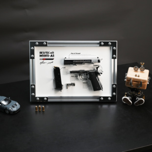 桌搭摆件玩具合金枪可抛壳生日礼物男生礼物退伍纪念圣诞节礼物