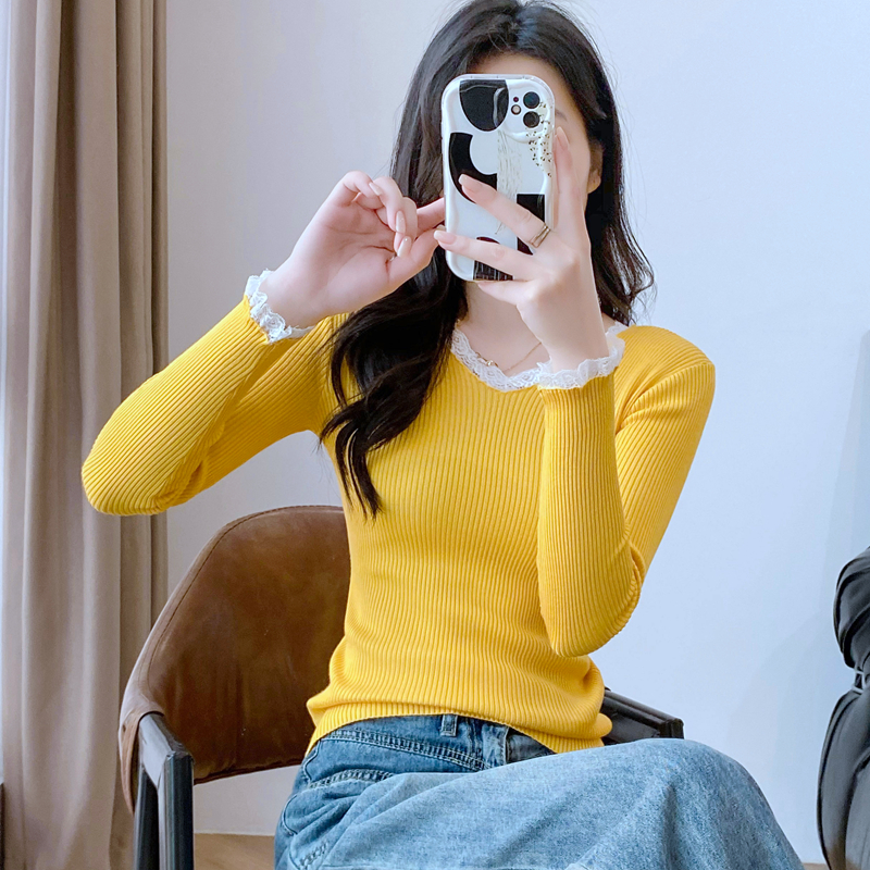 慵懒风黄色针织毛衣女装2025年春秋季小众高级感宽松温柔韩系上衣