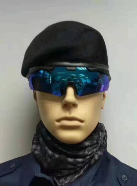 TAE科技装备CASP贝雷帽新西兰羊毛整形港版帽子黑色BERET影视道具