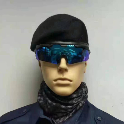 CASP贝雷帽黑色帽子西兰羊毛整形