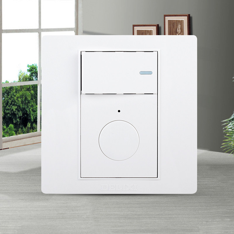 德力西86型智能触摸延时一开触摸开关楼道一开双控触摸延时带开关