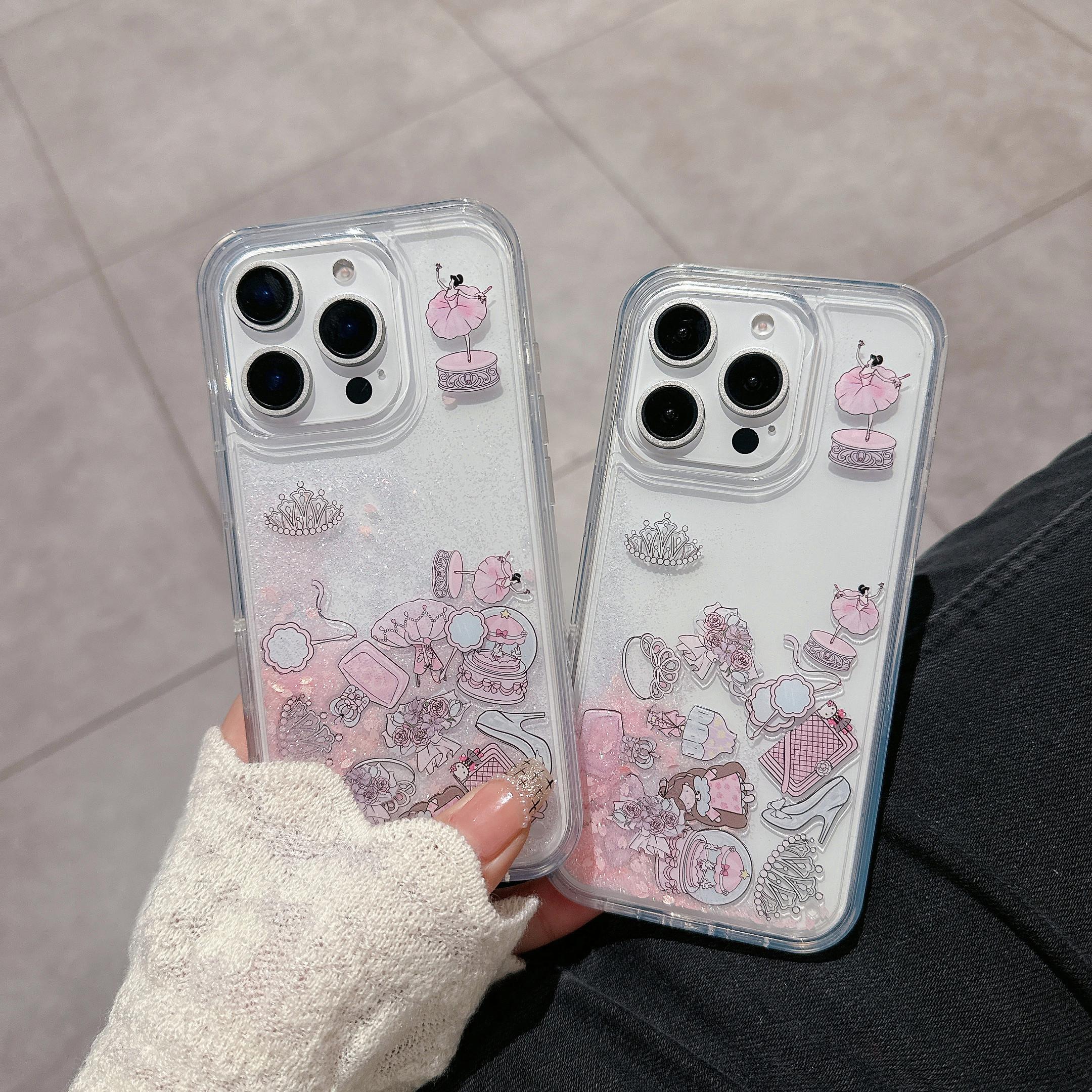 日韩卡通可爱闪粉流沙小飞象