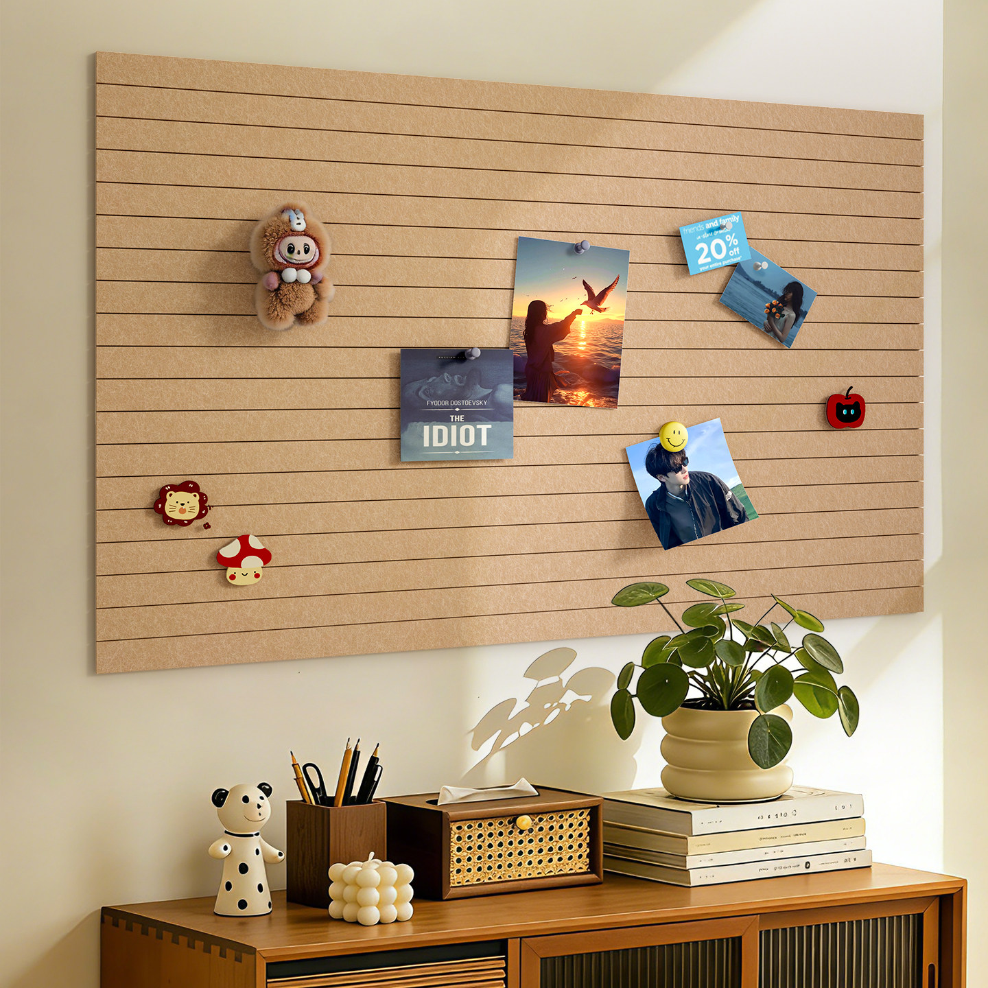 毛毡墙贴照片墙背景板挂墙面上软木板展示板拼豆毛粘板自粘房间装饰板