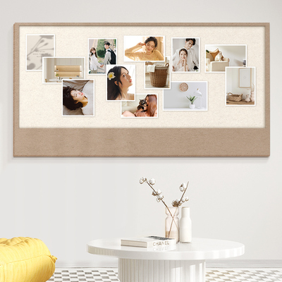 长远照片墙背景板挂墙面相片展示毛毡墙贴家庭电表箱软木板高级感