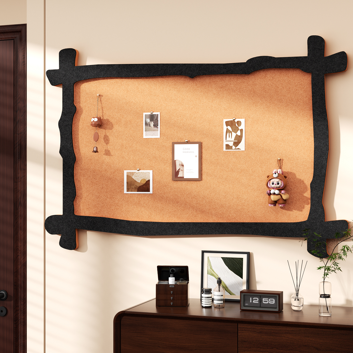 毛毡板照片墙背景板软木板