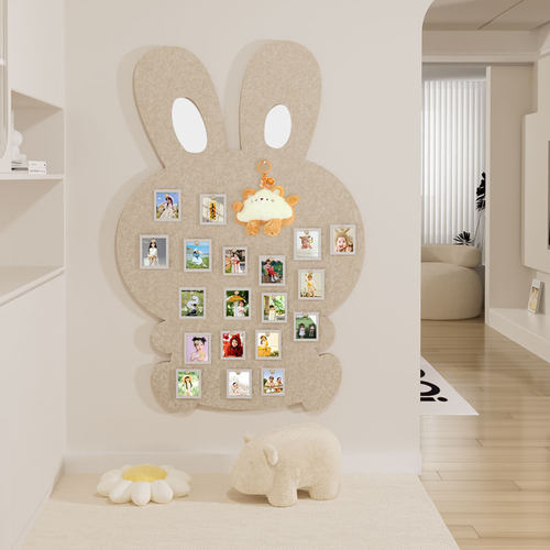 毛毡板兔子羊毛毡墙贴照片墙背景板软木板展示墙装饰创意荣誉墙墙