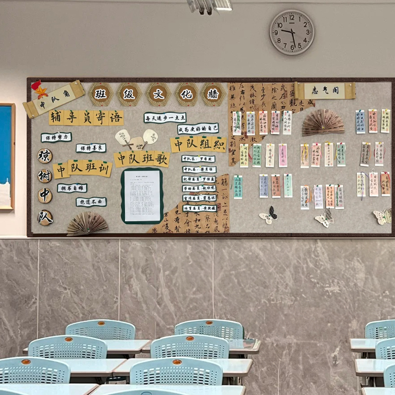 照片墙班级文化墙背景板毛毡墙贴