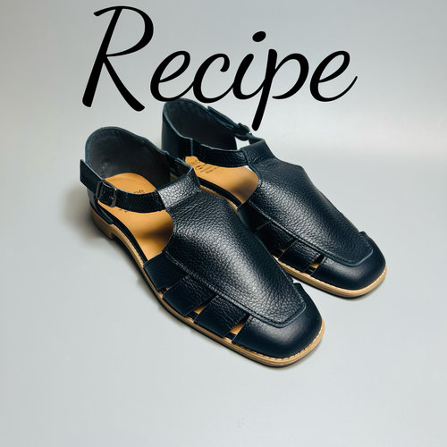 断码清仓现货日本Recipe女鞋女罗马凉鞋女方头平底凉鞋RP-533