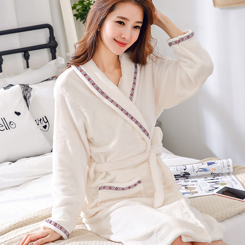 Flannel Couple Robe - (female Models) - intl