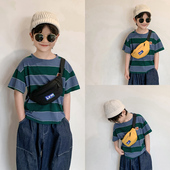 儿童胸包小男孩旅行小背包女童运动斜挎包幼儿园时尚 零钱包腰包潮
