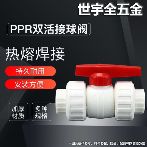 PPR全塑活球阀 双活接热熔水管接头配件全塑阀门开关 - 封面