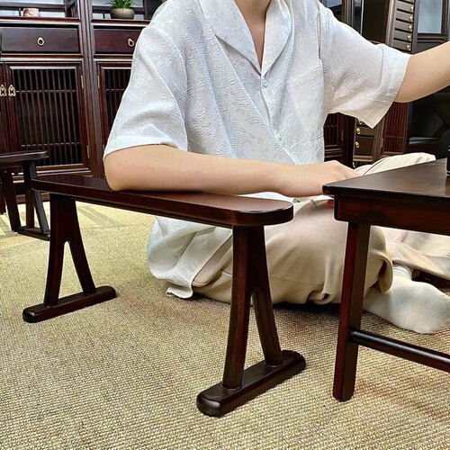 凭几楠竹中式免组装扶手凭几
