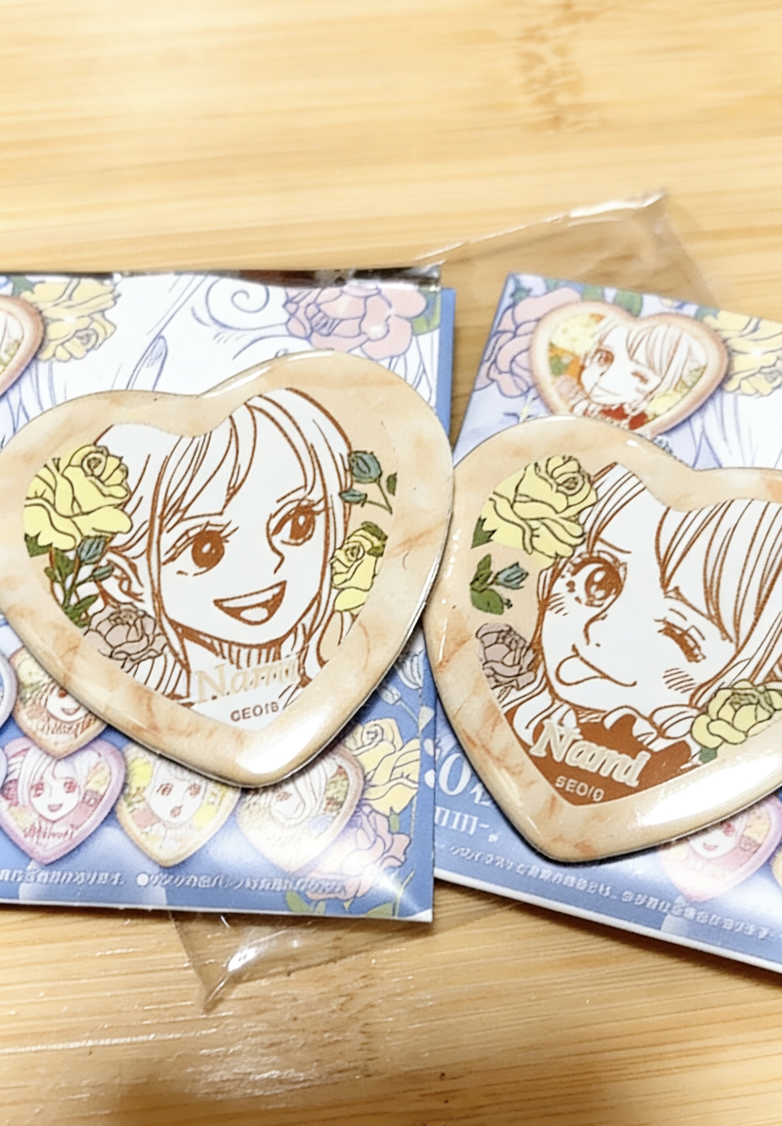 【日谷现货】海贼王 js 娜美夏日祭心吧唧徽章一对 有原袋 包邮