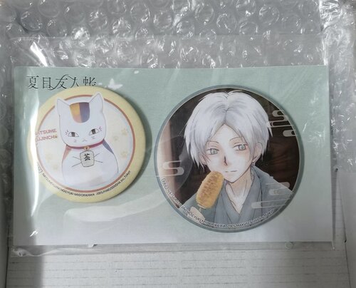 日散现货 夏目友人帐bw限定吧唧bw夏目贵志猫咪吧唧徽章 原袋未拆