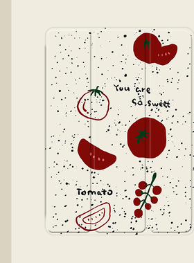 复古泼墨苹果2021/20/19新款ipad适用air4/3/2气囊保护套10.2/9.7寸平板2018笔槽pro11三折mini4/5苹果123壳6