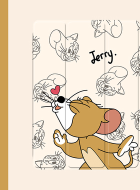 猫和老鼠2021/20/19新款ipad适用air4/3/2旋转保护套10.2/9.7寸平板2018带笔槽pro11三折式mini4/5苹果123壳6