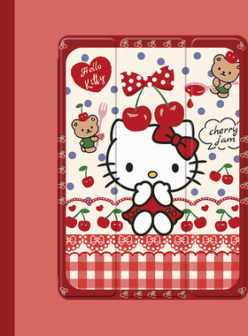 网红KT猫咪2021/20/19新款ipad适用air4/3/2旋转保护套10.2/9.7寸平板2018带笔槽pro11三折mini4/5苹果123壳6